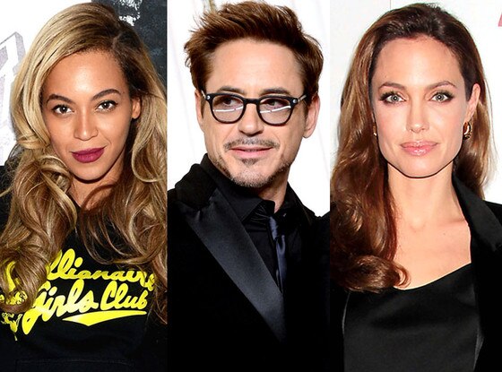 Angelina Jolie, Beyonce, Robert Downey Jr. Angelina Jolie, Beyonce, Robert Downey Jr.
