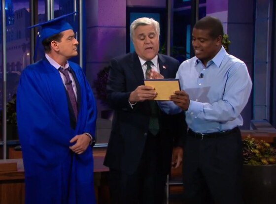 Charlie Sheen, Jay Leno, The Tonight Show Charlie Sheen, Jay Leno, The Tonight Show