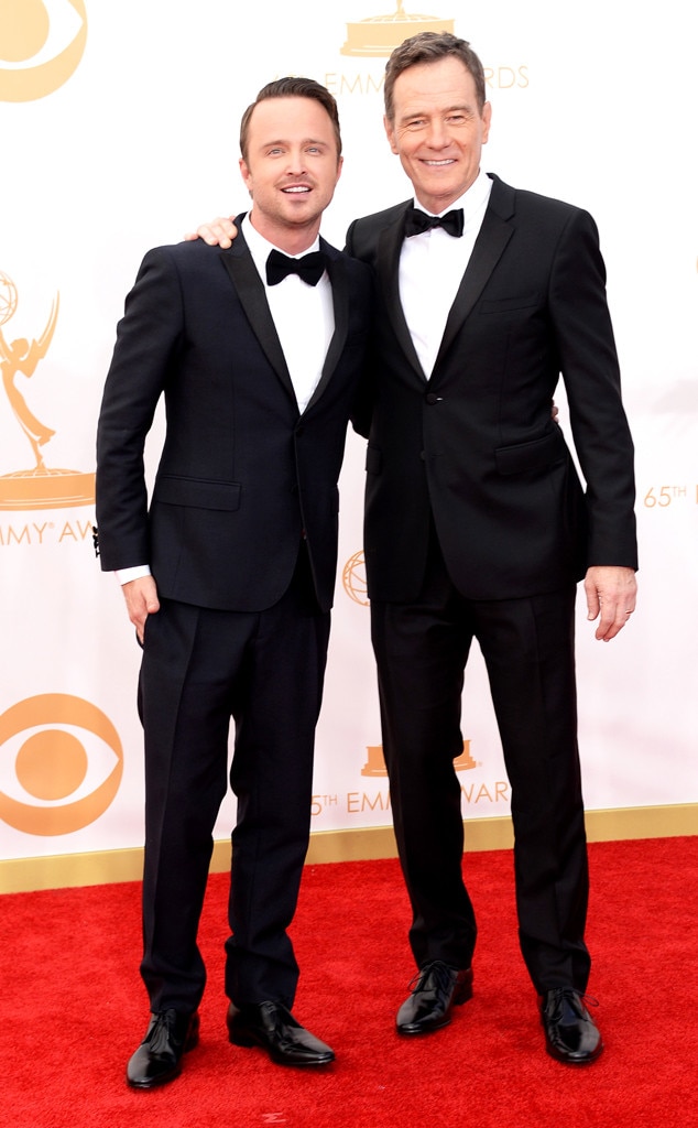 Aaron Paul, Bryan Cranston, Emmy Awards, 2013 Aaron Paul, Bryan Cranston, Emmy Awards, 2013