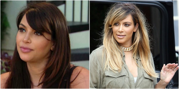 Kim Kardashian, loira e morena Kim Kardashian, loira e morena