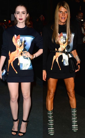 Lily Collins, Anna Dello Russo Lily Collins, Anna Dello Russo