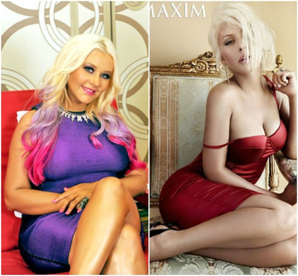 Christina Aguilera, antes e depois Christina Aguilera, antes e depois