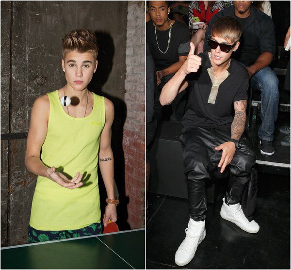 Justin Bieber, antes e depois Justin Bieber, antes e depois