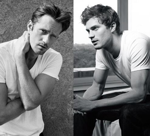 Alexander Skarsgard e Jamie Dornan como Christian Grey Alexander Skarsgard e Jamie Dornan como Christian Grey