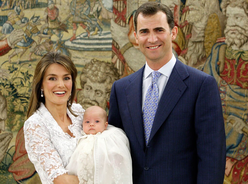 Royal Christening, Princess Letizia of Spain, Princess Sofia, Crown Prince Felipe of Spain Royal Christening, Princess Letizia of Spain, Princess Sofia, Crown Prince Felipe of Spain