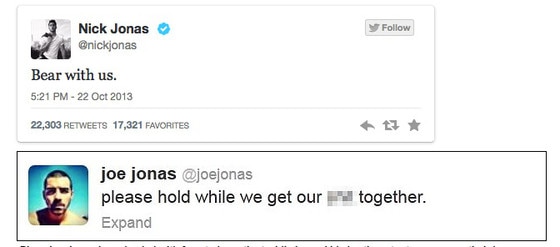 Joe Jonas, Nick Jonas, Twitter Joe Jonas, Nick Jonas, Twitter
