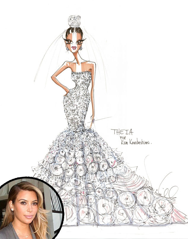 Kim Kardashian, Theia Bridal Dress Kim Kardashian, Theia Bridal Dress