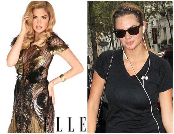 Kate Upton, Kate Upton com e sem maquiagem Kate Upton, Kate Upton com e sem maquiagem