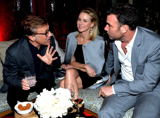 Christoph Waltz, Naomi Watts, and Liev Schreiber, Golden Globes Parties, Audi