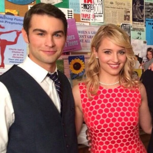 Chase Crawford, Dianna Agron, Mark Salling, Paris Barclay, Glee, Twitter Chase Crawford, Dianna Agron, Mark Salling, Paris Barclay, Glee, Twitter