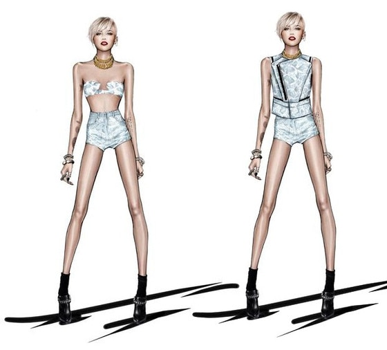 Miley Cyrus figurino Roberto Cavali Miley Cyrus figurino Roberto Cavali