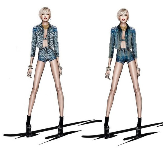 Miley Cyrus figurino Roberto Cavali Miley Cyrus figurino Roberto Cavali