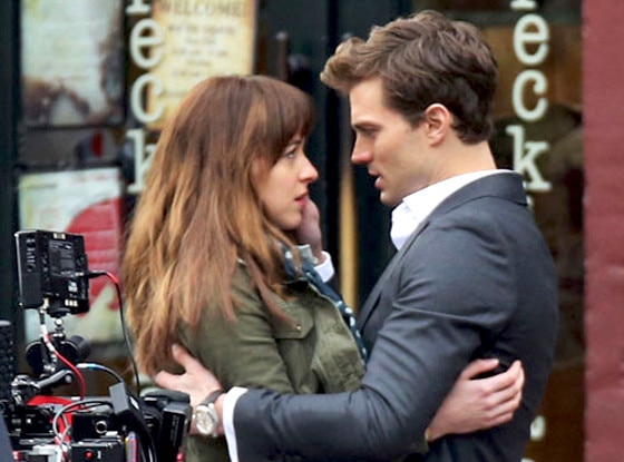 Jamie Dornan, Dakota Johnson, Fifty Shades Of Grey Set Jamie Dornan, Dakota Johnson, Fifty Shades Of Grey Set