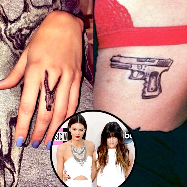 Kendall Jenner, Kylie Jenner, Fake Tattoo, Instagram Kendall Jenner, Kylie Jenner, Fake Tattoo, Instagram