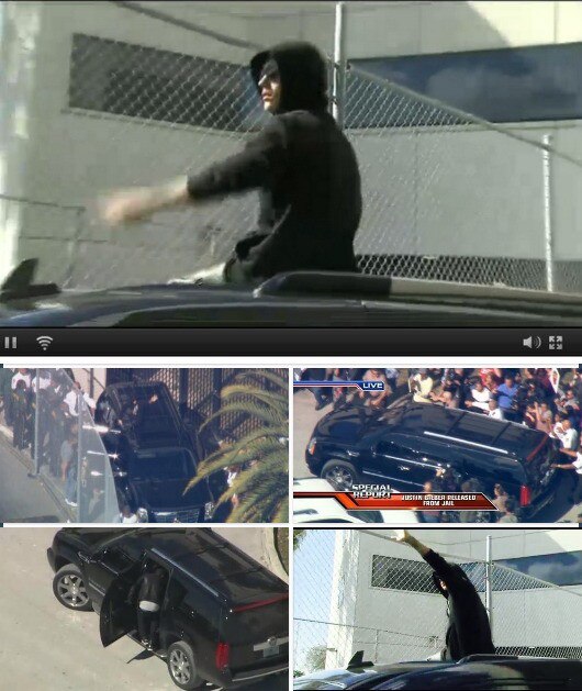 Justin Bieber deixa cadeia saindo da prisão Justin Bieber deixa cadeia saindo da prisão