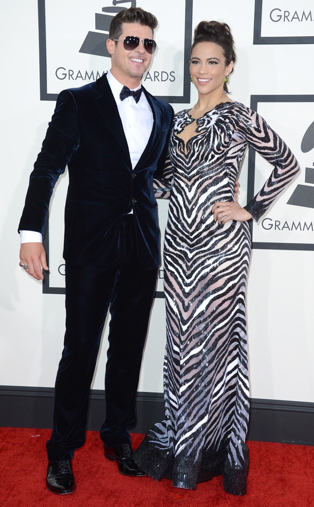 Robin Thicke, Paula Patton, GRAMMYS 2014 