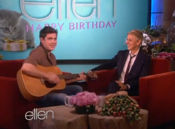 Zac Efron, Ellen Degeneres Show Zac Efron, Ellen Degeneres Show