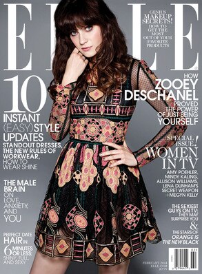 Zooey Deschanel, Elle Magazine Zooey Deschanel, Elle Magazine