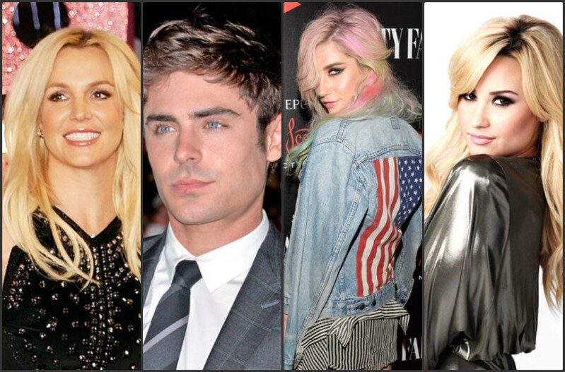 Britney Spears Zac Efron Kesha Demi Lovato Britney Spears Zac Efron Kesha Demi Lovato