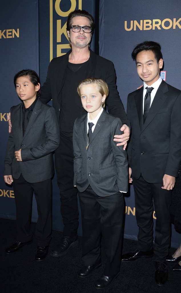 Brad Pitt, Pax, Shiloh, Maddox, Jolie-Pitt Brad Pitt, Pax, Shiloh, Maddox, Jolie-Pitt
