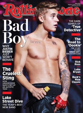 Justin Bieber, Rolling Stone Magazine Justin Bieber, Rolling Stone Magazine