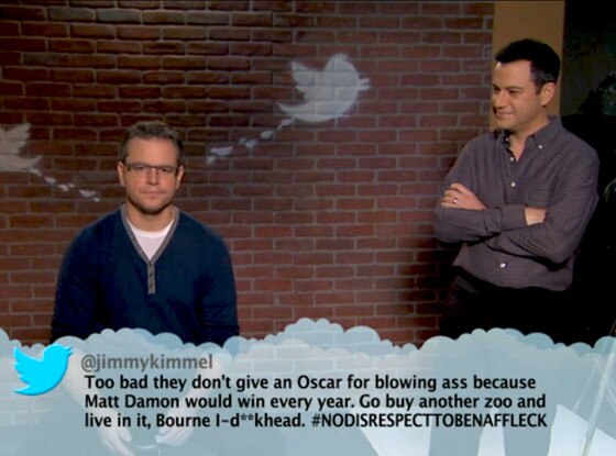 Matt Damon, Jimmy Kimmel, Mean Tweets Matt Damon, Jimmy Kimmel, Mean Tweets
