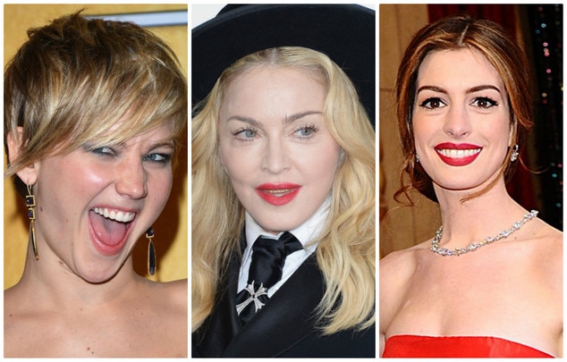 Jennifer Lawrence Madonna Anne Hathaway Jennifer Lawrence Madonna Anne Hathaway