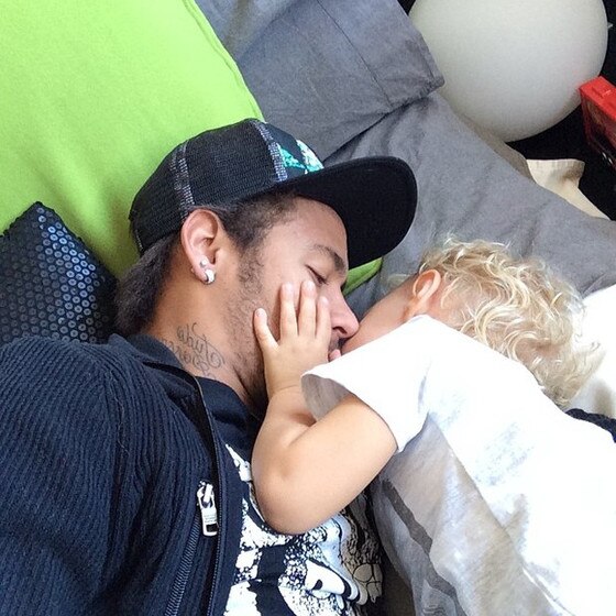 Neymar e filho Neymar e filho