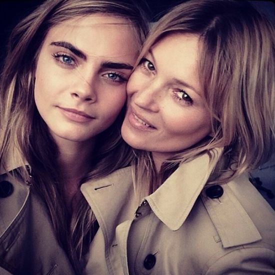 Cara Delevingne, Kate Moss, Burberry Cara Delevingne, Kate Moss, Burberry