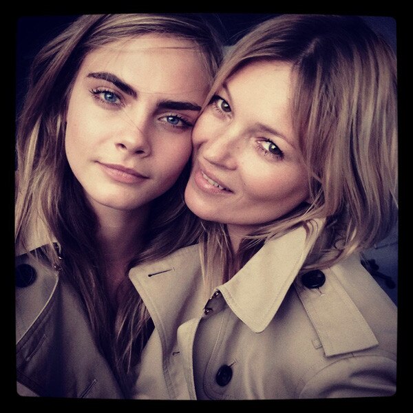 Cara Delevingne, Kate Moss, Instagram, Burberry Cara Delevingne, Kate Moss, Instagram, Burberry