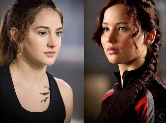 Jennifer Lawrence, The Hunger Games, Shailene Woodley, Divergent Jennifer Lawrence, The Hunger Games, Shailene Woodley, Divergent