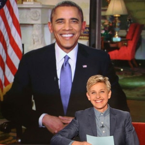 Barack Obama, Ellen Degeneres, The Ellen Show Barack Obama, Ellen Degeneres, The Ellen Show