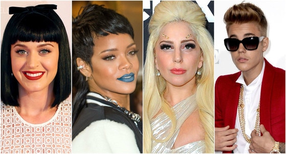 Katy Perry, Rihanna, Lady Gaga, Justin Bieber Katy Perry, Rihanna, Lady Gaga, Justin Bieber