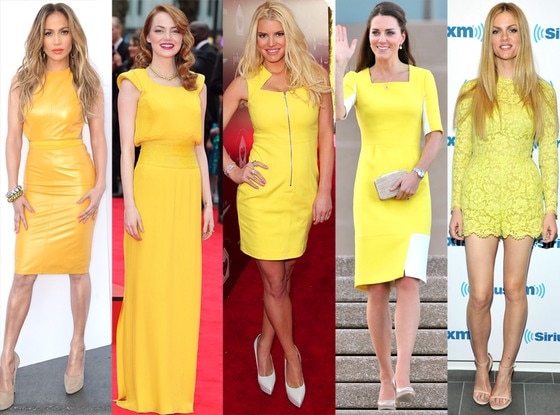 Jennifer Lopez, Emma Stone, Jessica Simpson, Kate Middleton, Brooklyn Decker, Yellow Jennifer Lopez, Emma Stone, Jessica Simpson, Kate Middleton, Brooklyn Decker, Yellow