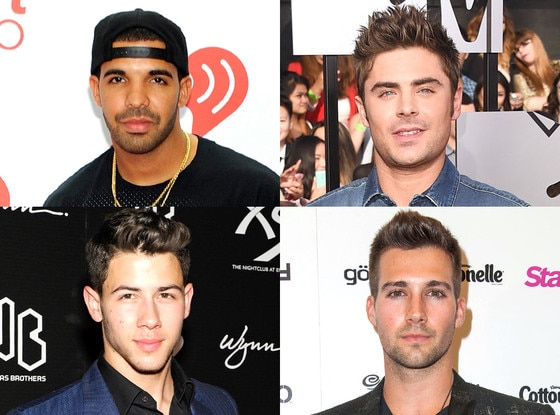 Zac Efron, Nick Jonas, James Maslow, Drake Zac Efron, Nick Jonas, James Maslow, Drake