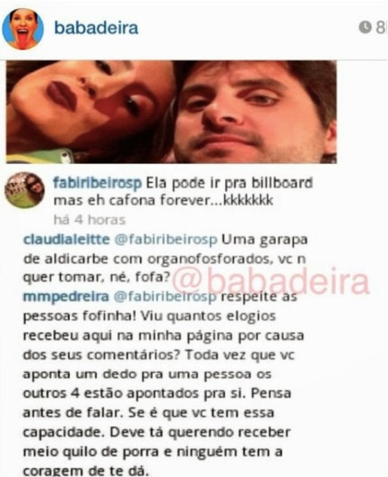 Claudia Leitte manda fã tomar veneno Claudia Leitte manda fã tomar veneno