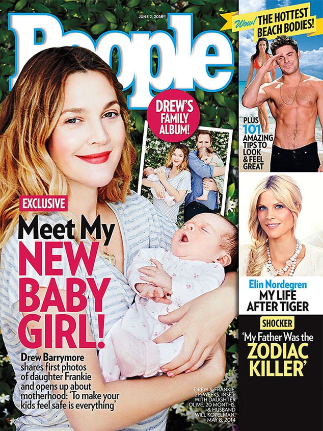 Drew Barrymore, People Magazine, Frankie Drew Barrymore, People Magazine, Frankie