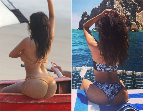 Naya Rivera posa igual Kim Kardashian Naya Rivera posa igual Kim Kardashian