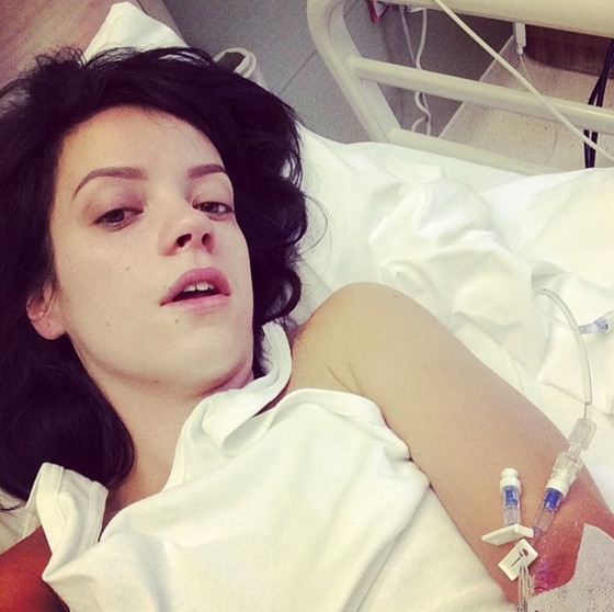 Lily Allen hospitalizada Lily Allen hospitalizada