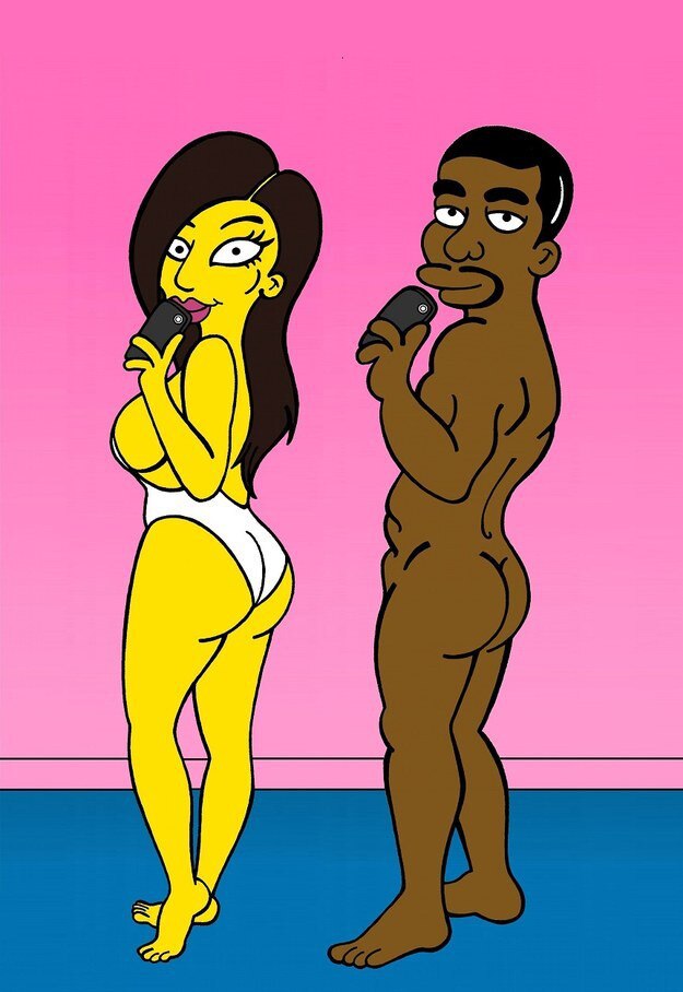 Kim Kardashian, Kanye West, Simpsons Kim Kardashian, Kanye West, Simpsons