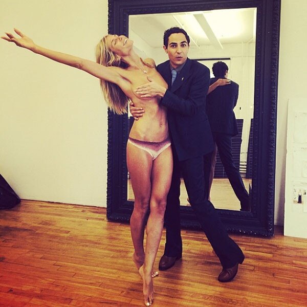 Heidi Klum, Topless, Zac Posen, Instagram Heidi Klum, Topless, Zac Posen, Instagram
