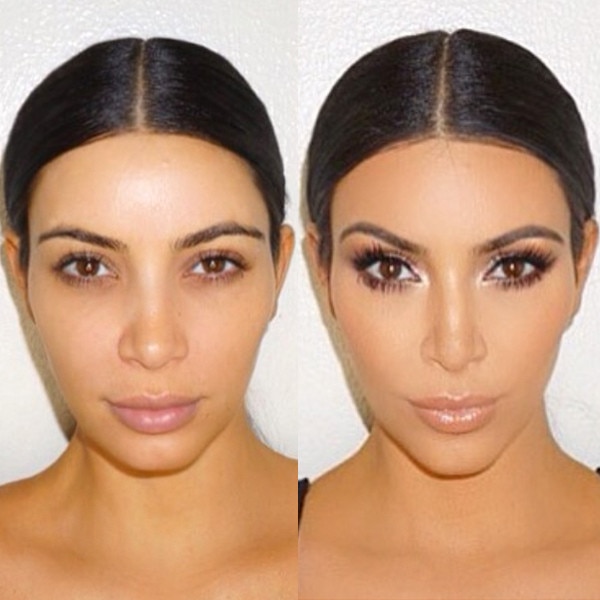 Kim Kardashian Without Makeup See How Different She Looks Before and