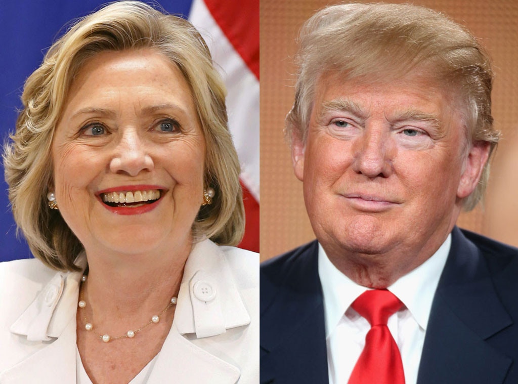 Image result for hilary and donald trump