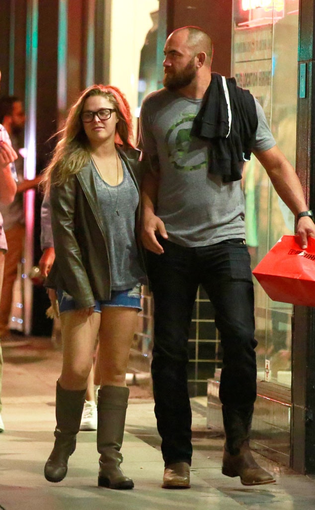 Ronda Rousey Gets A Kiss From Travis Brownesee The First Pics Of Them Together E News