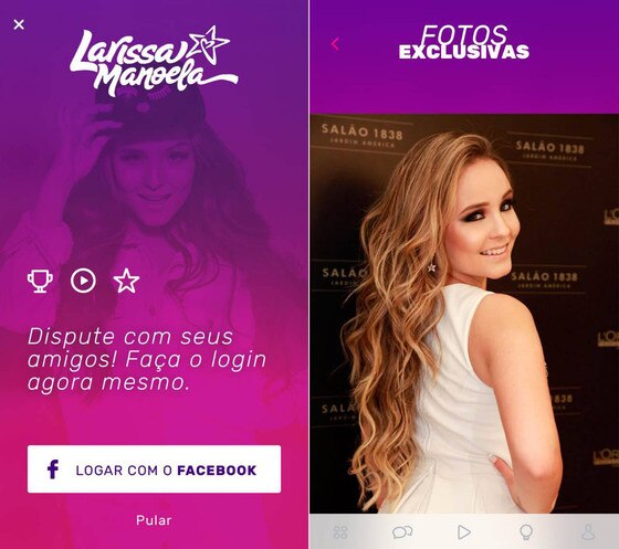 Larissa Manoela, aplicativo Larissa Manoela, aplicativo