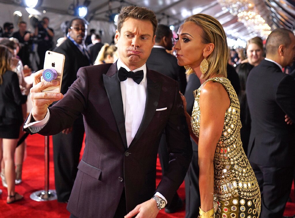 Ryan Seacrest, Giuliana Rancic, 2016 Grammy Awards, Candids Ryan Seacrest, Giuliana Rancic, 2016 Grammy Awards, Candids