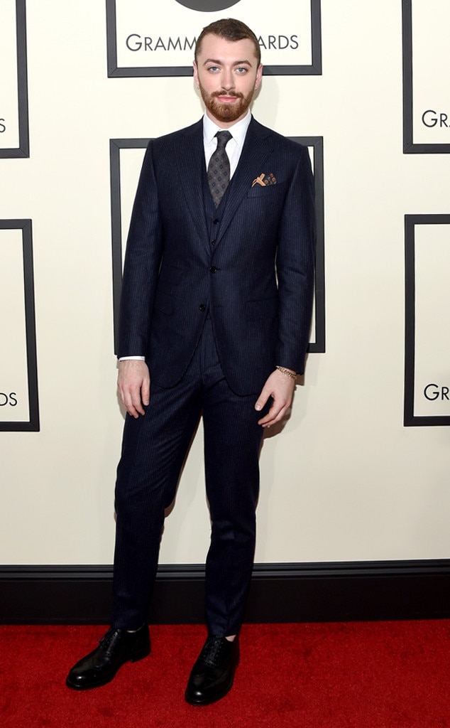 Grammys 2016: Red Carpet Arrivals Sam Smith, 2016 Grammy Awards 