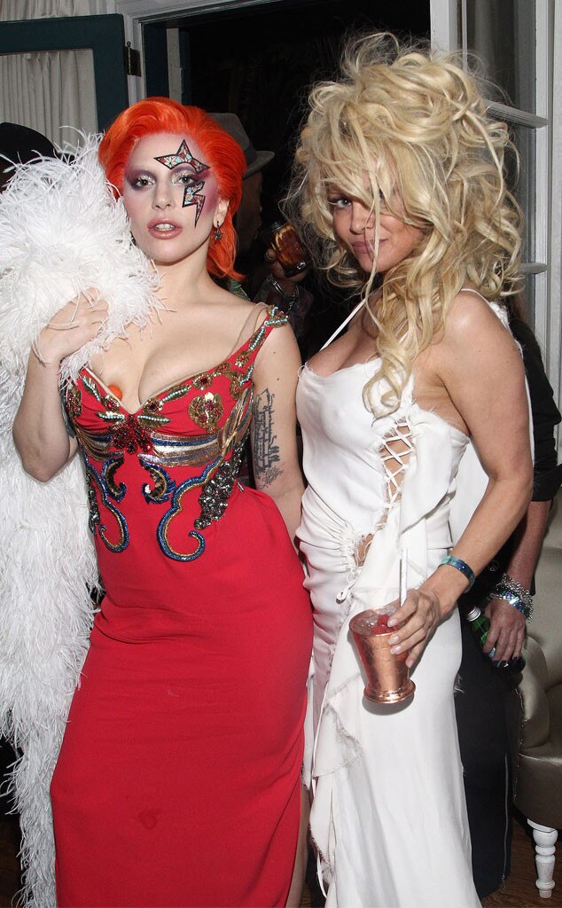 Lady Gaga, Pamela Anderson, 2016 Grammy Awards, Party Pics Lady Gaga, Pamela Anderson, 2016 Grammy Awards, Party Pics