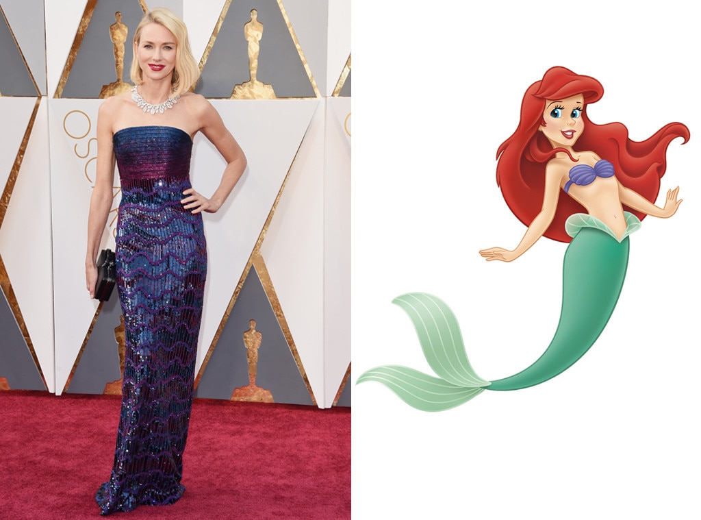 Naomi Watts, Little Mermaid, 2016 Oscars, Academy Awards Naomi Watts, Little Mermaid, 2016 Oscars, Academy Awards