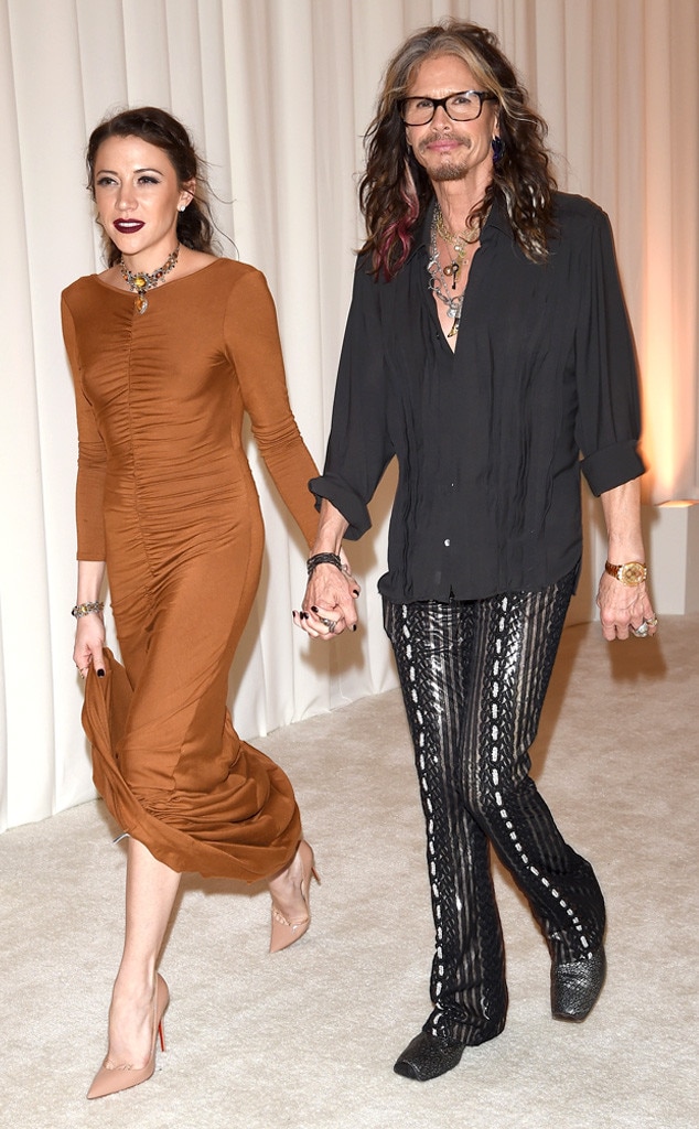 Steven Tyler 67 Steps Out With Rumored 28 Year Old Girlfriend Aimee
